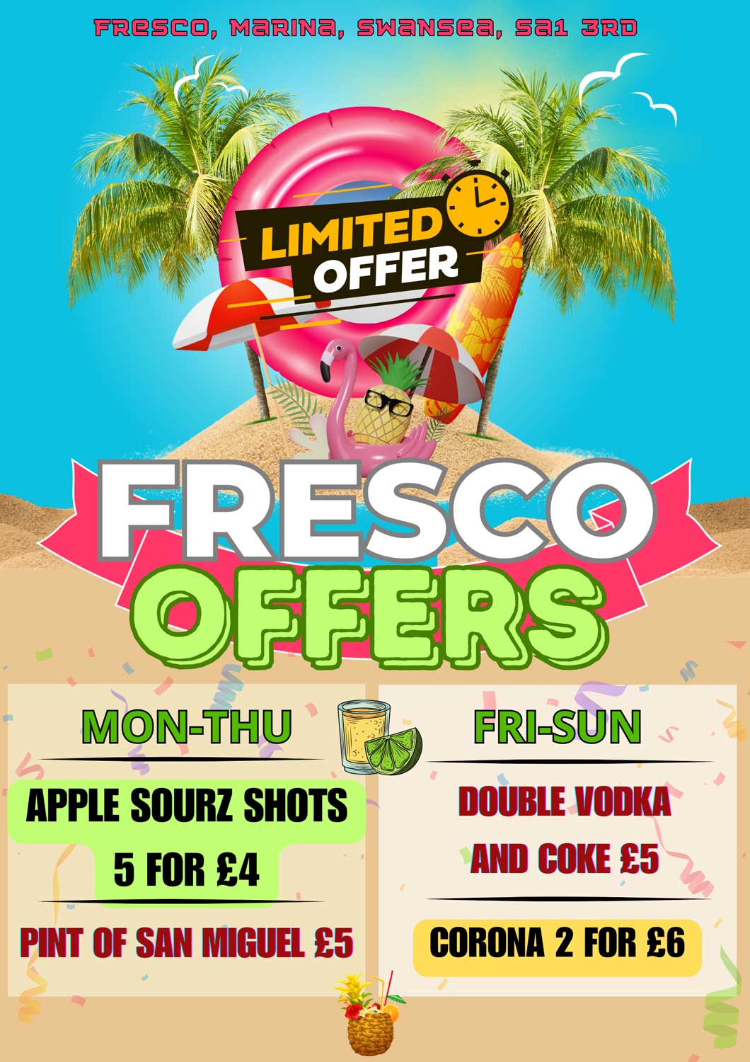 Fresco Bar Summer Offers